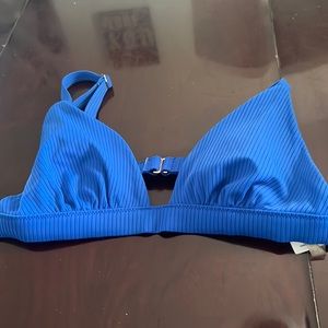 Blue bikini top